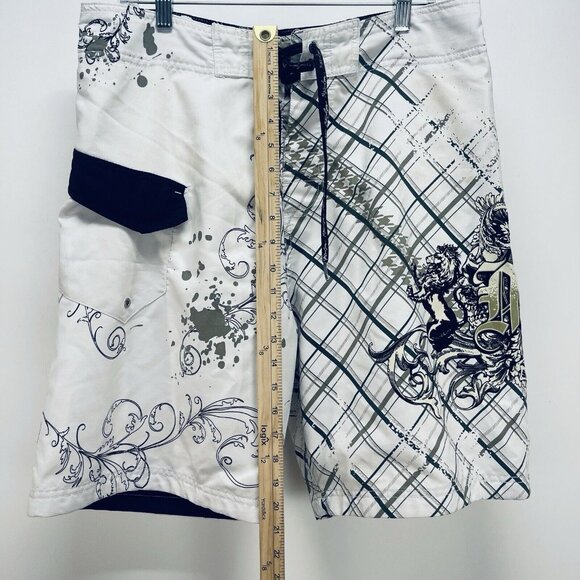 Maui And Sons Short Swimwear Size 34 Men’s Board lion/splash Drawstring - Picture 7 of 10